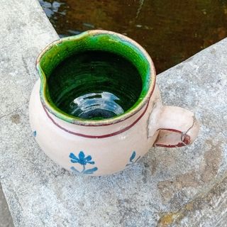 Antico bricco Volkskeramik dipinto mano 