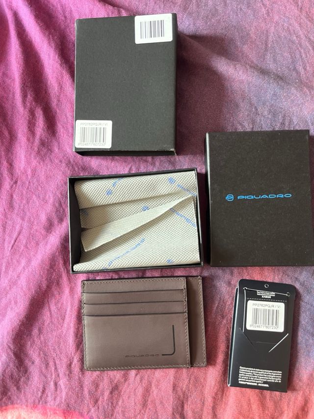 Portacarte Piquadro marrone nuovo