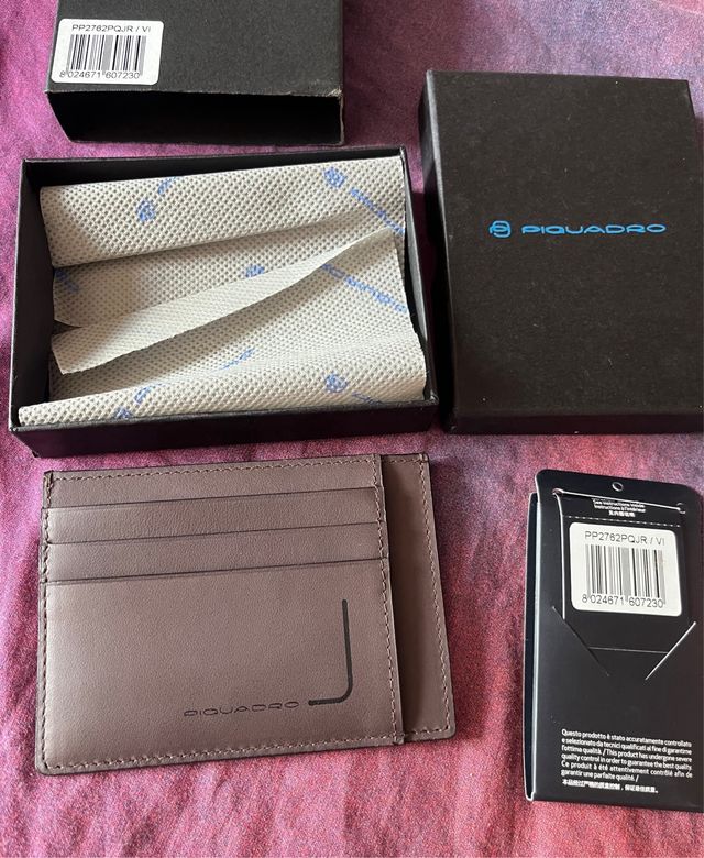 Portacarte Piquadro marrone nuovo