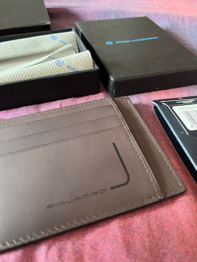 Portacarte Piquadro marrone nuovo