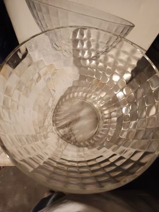 1 Ciotola di vetro trasparenti ovale