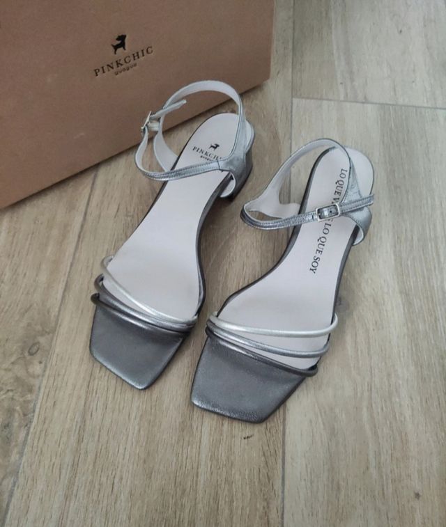 Sandalias Plata Pinkchic