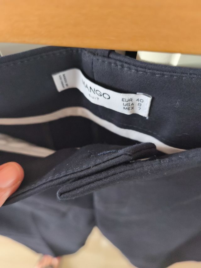 Pantalones Mango azul marino