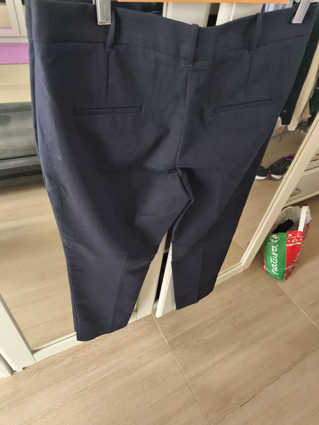 Pantalones Mango azul marino