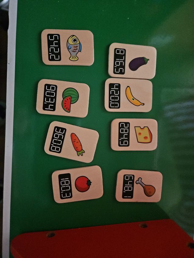 Bascula madera juguete mercado