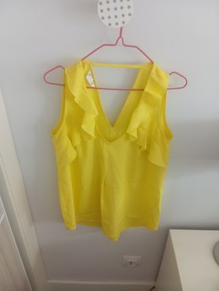 Blusa Amarilla SuiteBlanco - Talla xs.