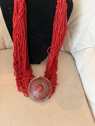 Collar rojo Zara - bisutería