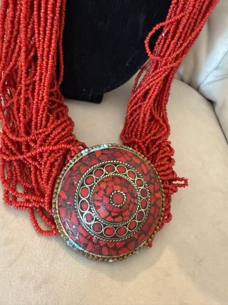 Collar rojo Zara - bisutería