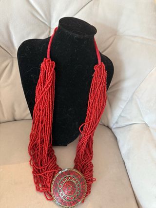 Collar rojo Zara - bisutería