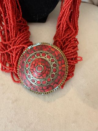 Collar rojo Zara - bisutería
