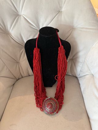 Collar rojo Zara - bisutería