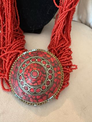 Collar rojo Zara - bisutería