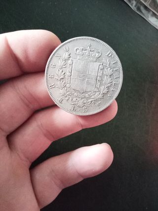 5 Lire 1874 - Regno d'Italia vittorio Emanuele II