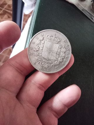 5 Lire 1874 - Regno d'Italia vittorio Emanuele II