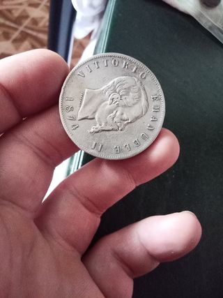 5 Lire 1874 - Regno d'Italia vittorio Emanuele II