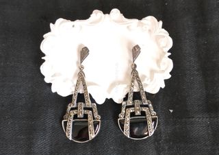 Pendientes Art Déco plata