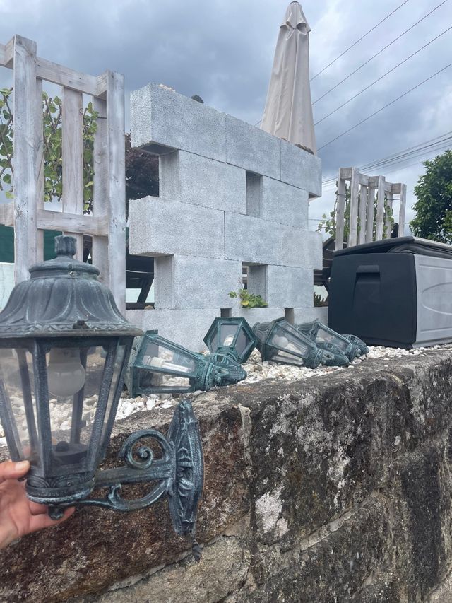 5 apliques de exterior antiguo