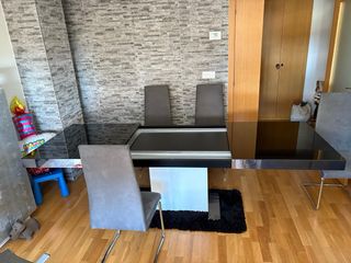 Mesa comedor moderna - cristal negro