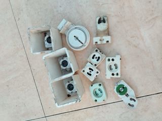 10 portalámparas fluorescentes usados