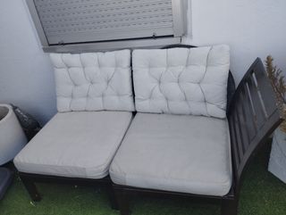 Sillón jardín IKEA 2 plazas con cojines
