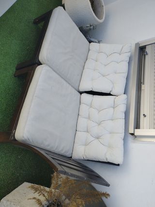 Sillón jardín IKEA 2 plazas con cojines
