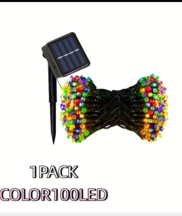 2 Luces solares LED multicolor (100 unidades)