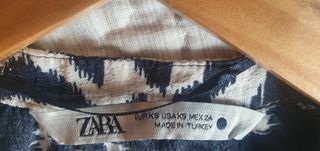 Vestido Zara largo XS - blanco y negro