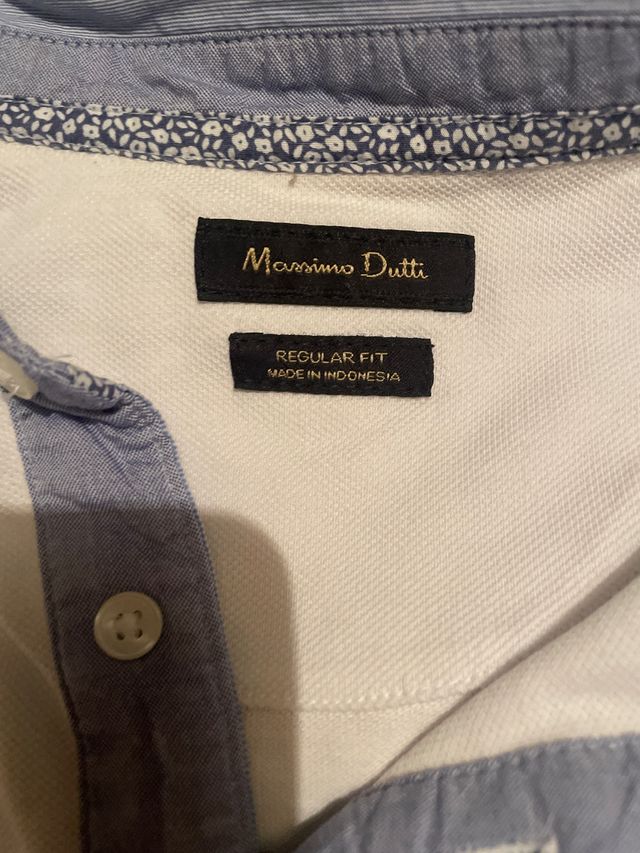 Polo Massimo Dutti blanco XXL