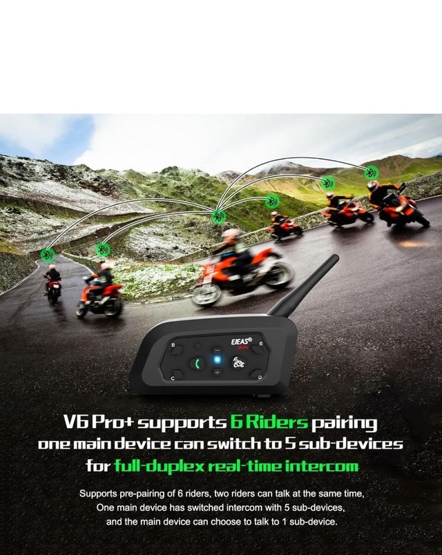 Intercomunicador Moto EJEAS V6 PRO  X2