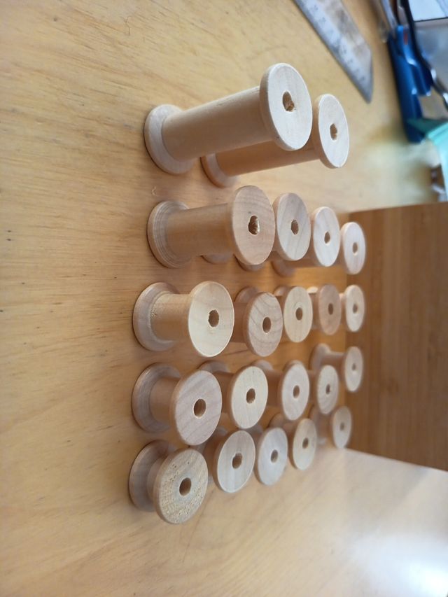 20 Bobinas Madera Manualidades Juegos Montessori