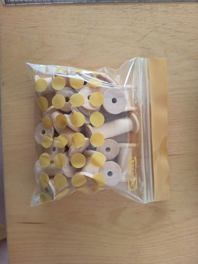 20 Bobinas Madera Manualidades Juegos Montessori