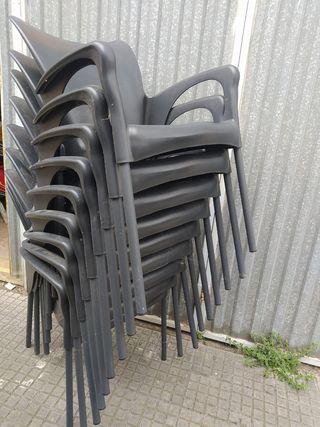 Mesa terraza metal azul