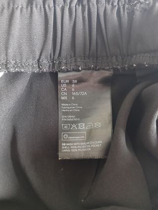 Shorts negros H&M paperbag