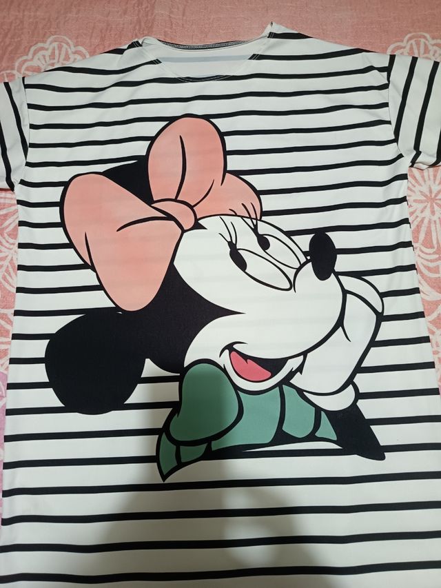 Vestido Minnie rayas blanco-negro