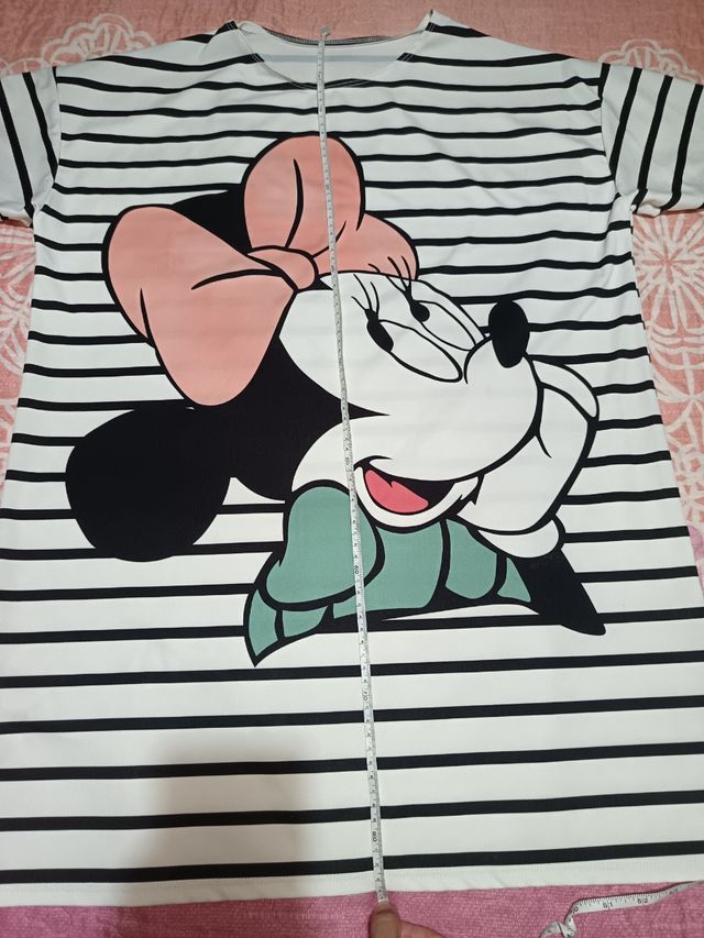 Vestido Minnie rayas blanco-negro
