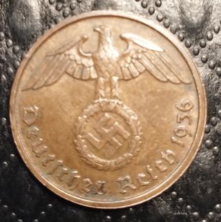 Moneda 2 Reichpfennig 1936 D
III Reich Alemania.