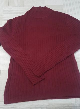 Jersey canalé granate