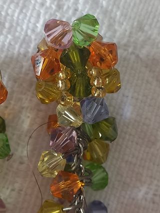 Pendientes multicolor grandes