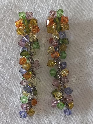 Pendientes multicolor grandes