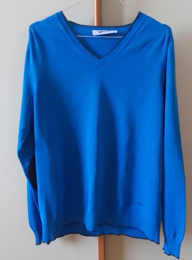 Maglione Uomo Gas Blu Cotone