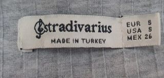 Top Stradivarius gris talla S