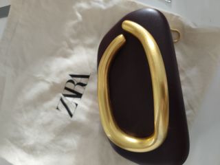 Bolso Zara marrón dorado