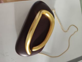 Bolso Zara marrón dorado