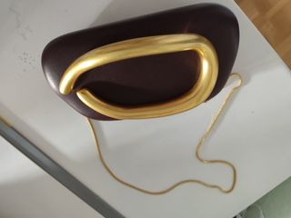 Bolso Zara marrón dorado