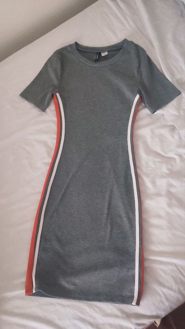 Vestido H&M gris - Talla XXS