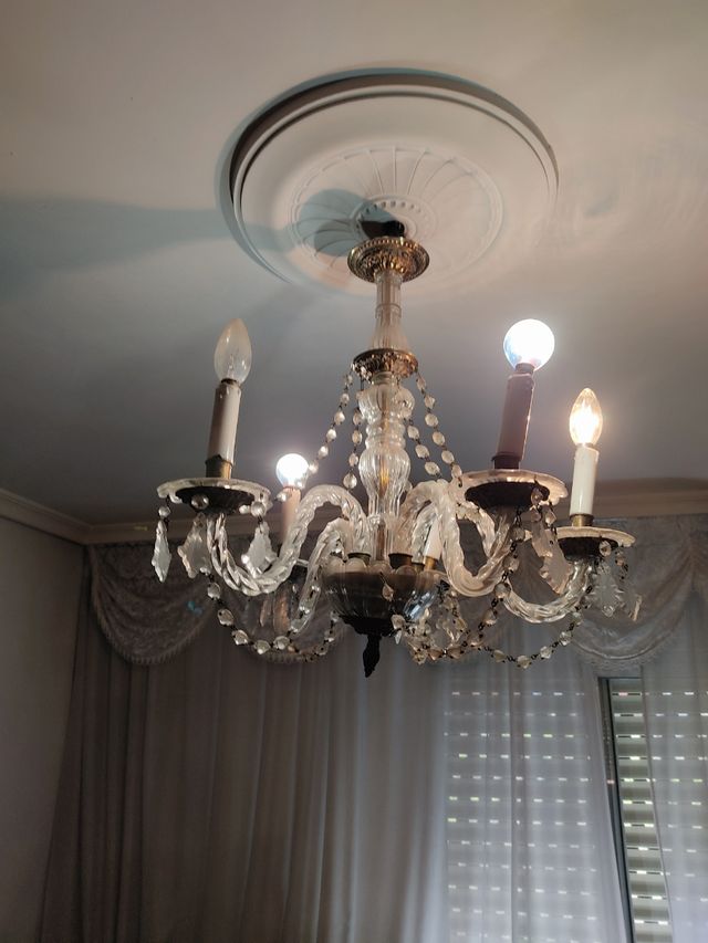 Lampara techo cristal