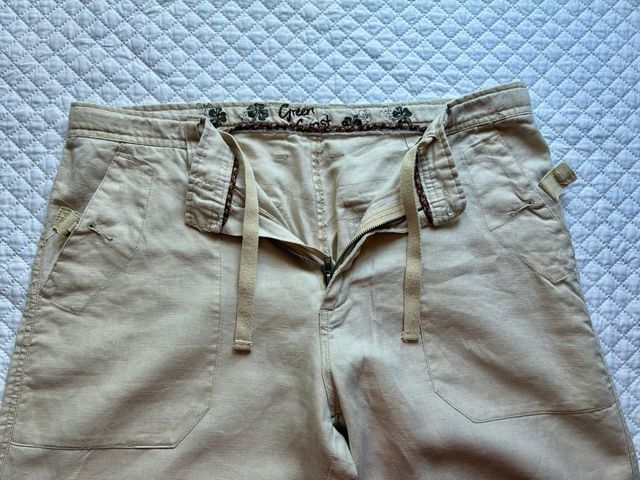 Pantalón algodon fino T-48 XL Verano Marron claro