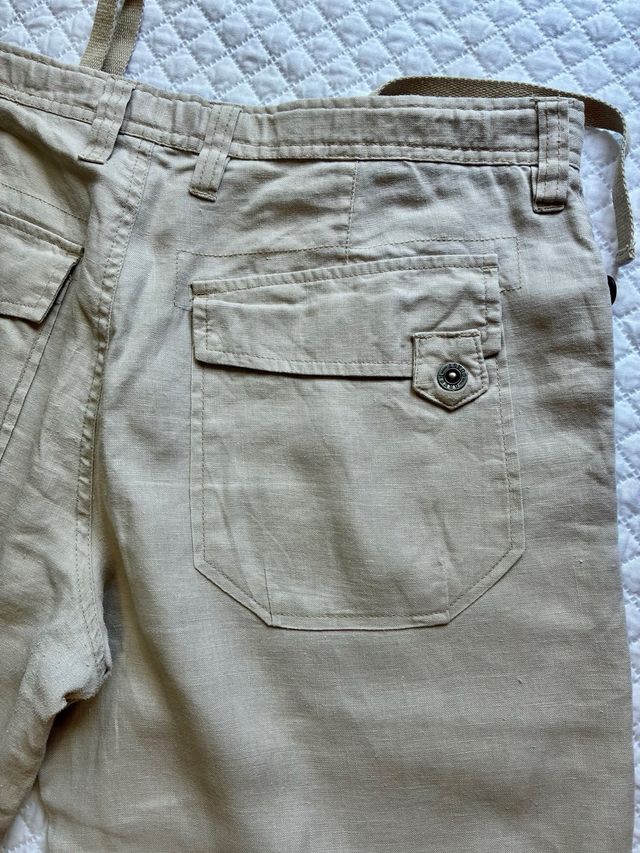 Pantalón algodon fino T-48 XL Verano Marron claro