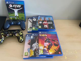 PS4 (PlayStation 4)- Disco + 2 mandos y 7 juegos