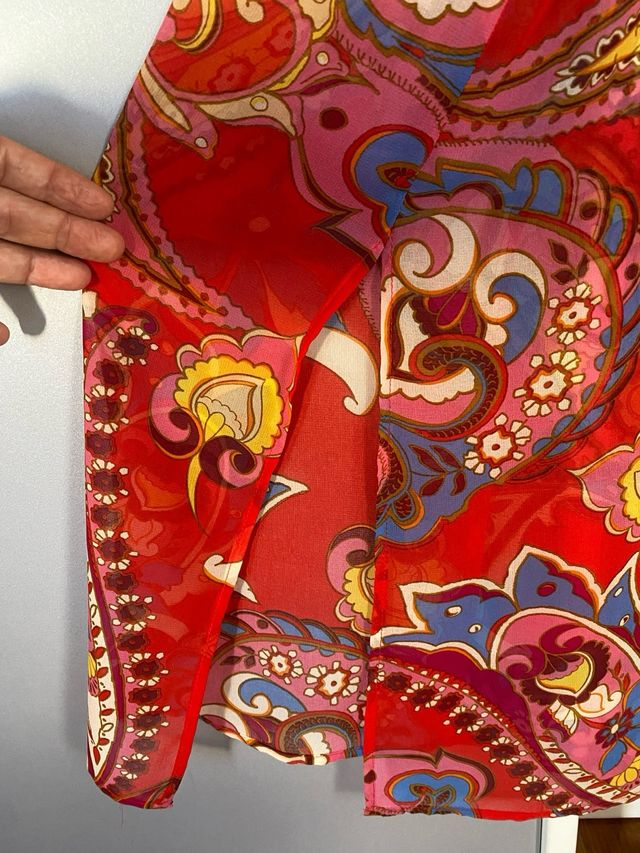 Vestido túnica estampado rojo